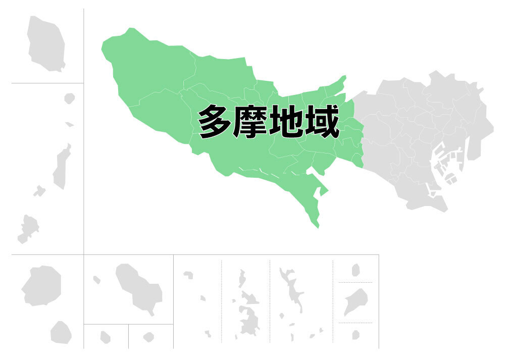 多摩地域の地図画像