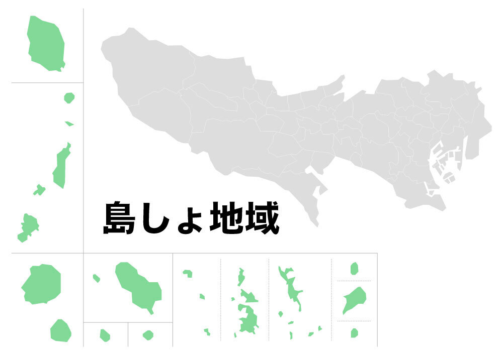 島しょ地域の地図画像